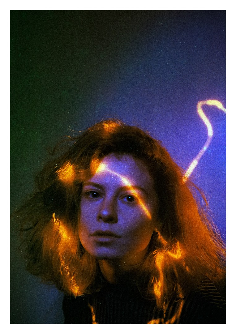 portrait #3 / canon a1, portra 400, tagged hair
