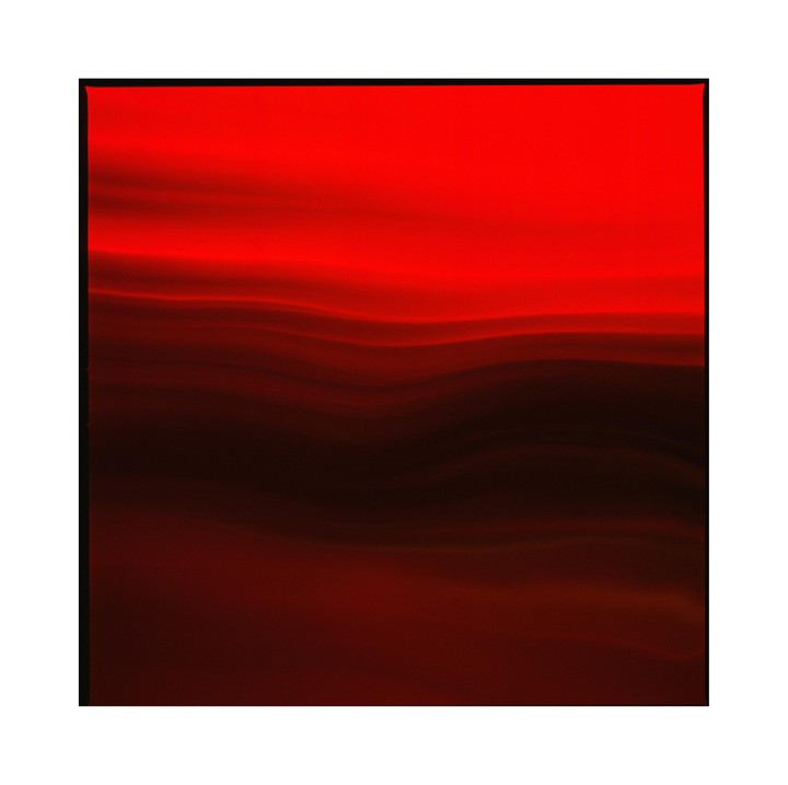 An abstract image shows horizontal bands of red and dark tones with subtle wavy lines.