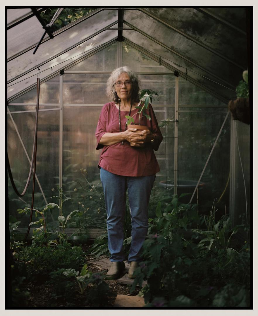 Mama [Pentax 6x7 | Portra 400 | 90mm 2.8], tagged greenhouse