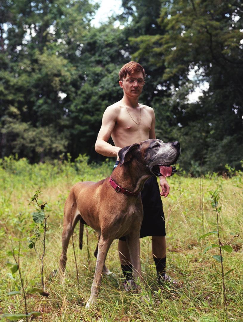 A man and his Dane (Bronica ETRS, Zenzanon 75mm f/2.8, gold200), shot on BRONICA ETRS