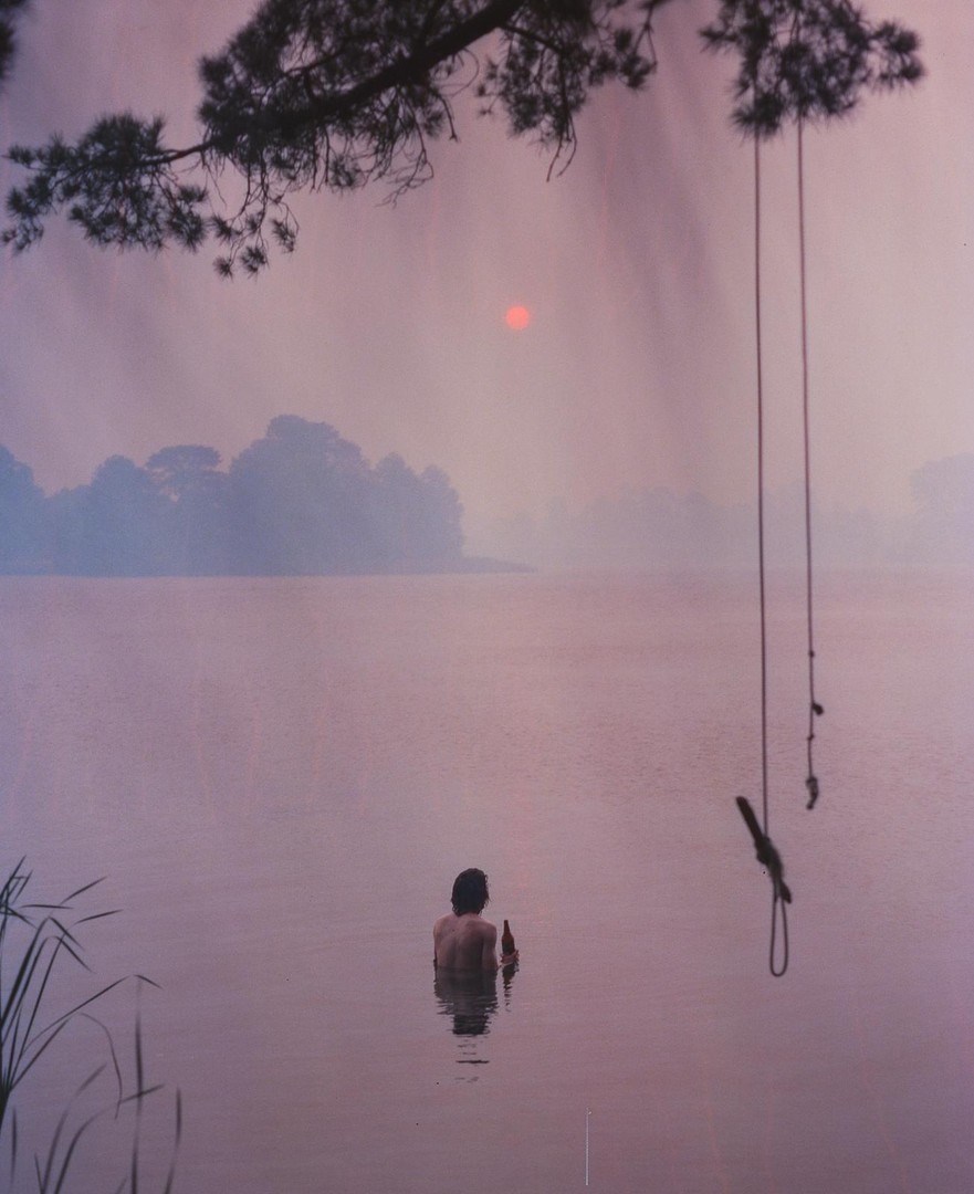 Smokey Summer Days [RB67, 127mm f3.5, Cinestill 800t), tagged lake